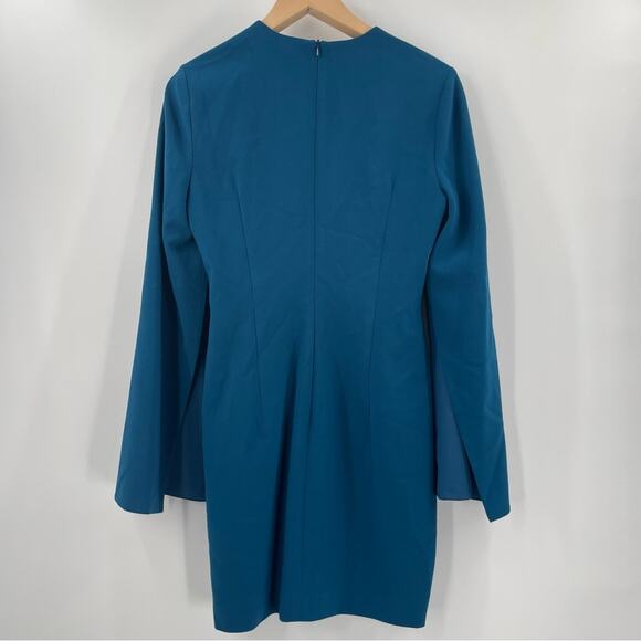 BLACK HALO EVE By LAUREL BERMAN Dress Size 6 Statement Sleeve Cutout La Rue Mini - Picture 2 of 16